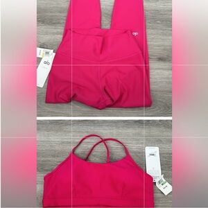 ALO YOGA NEON 7/8 airbrush legging and top